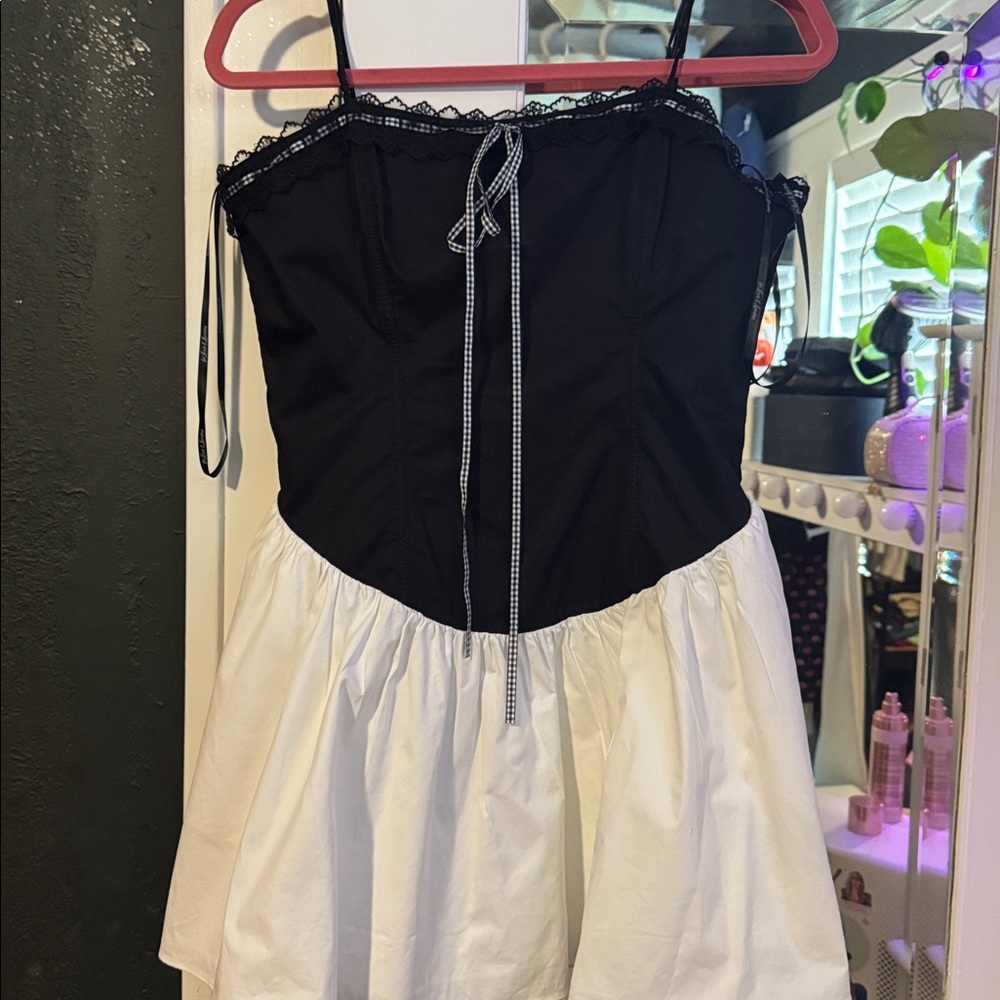 For Love And Lemons Black and White Lace Dress